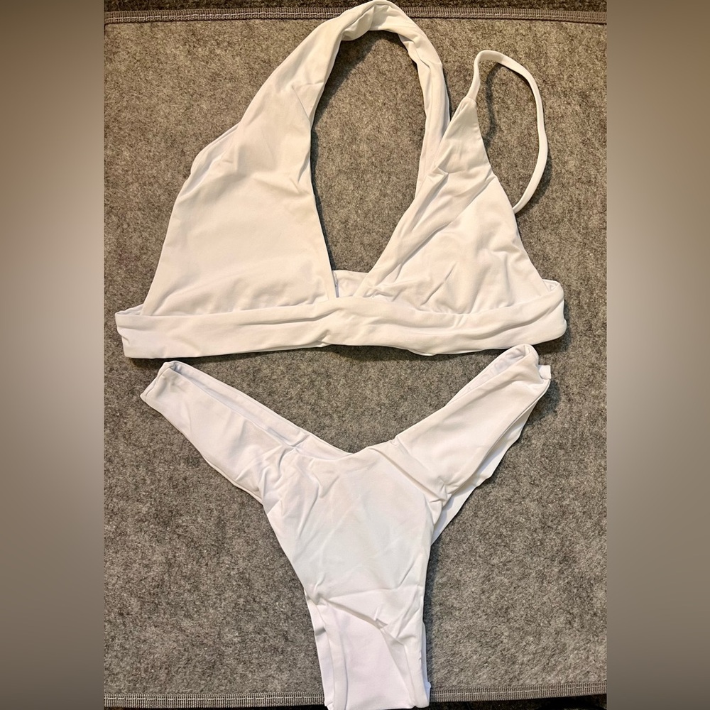 NEW WITH TAGS - White Bikini by Plumeria Swimwear! NEW!